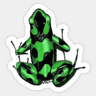 Poison Dart Frog -- Green Sticker